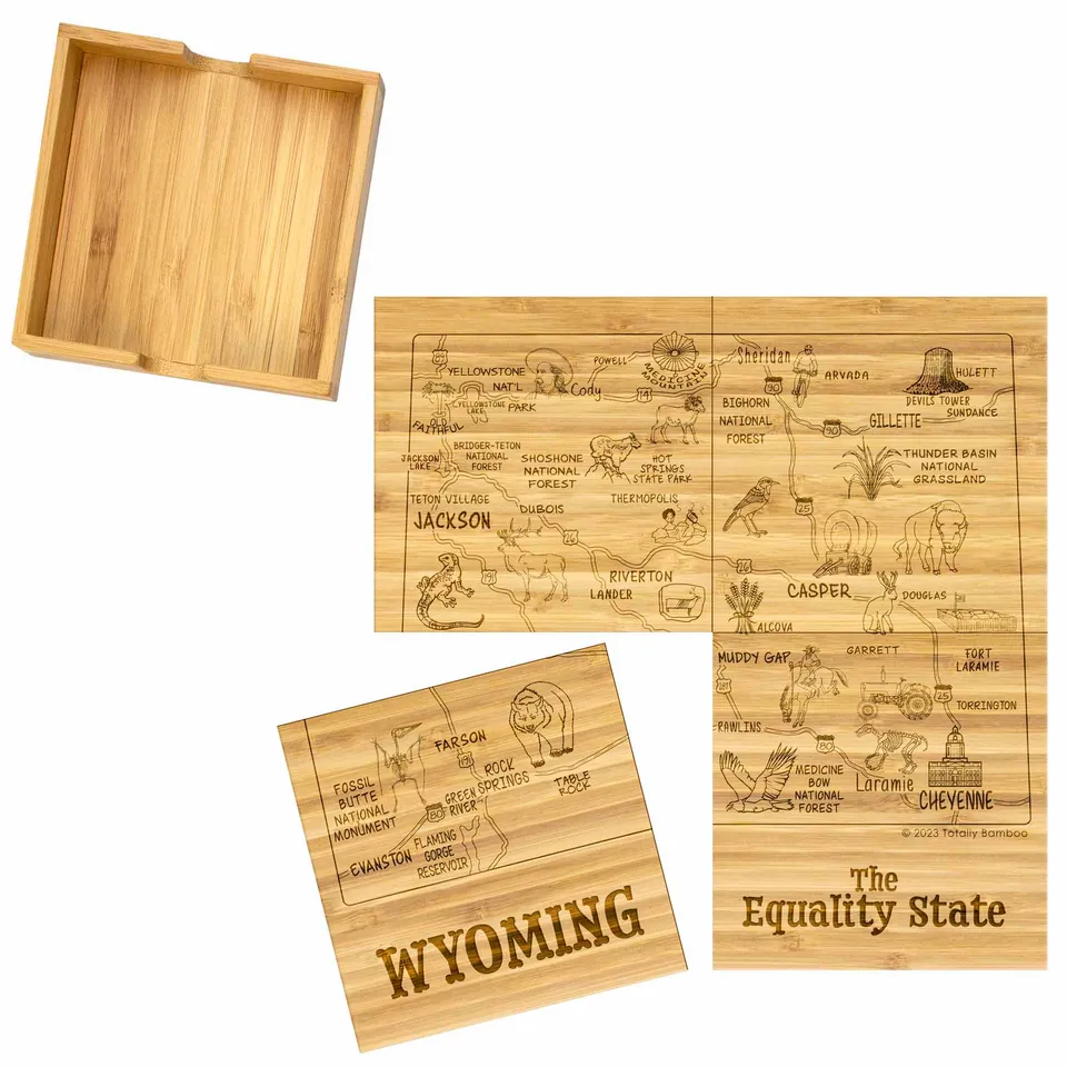 totally-bamboo-4-piece-wyoming-puzzle-coaster-set-with-case image 1