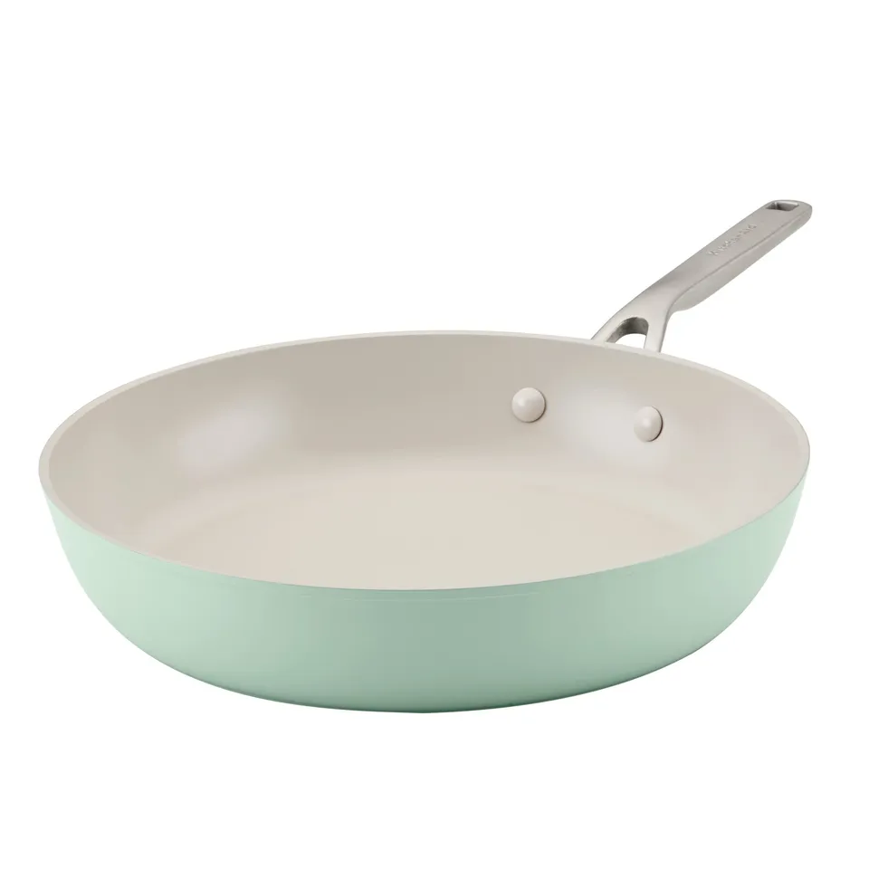 kitchenaid-hard-anodized-ceramic-nonstick-frying-pan-skillet-12-25-inch-pistachi image 1