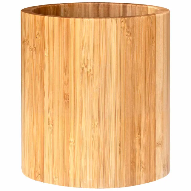 totally-bamboo-oval-shaped-bamboo-kitchen-utensil-holder image 1
