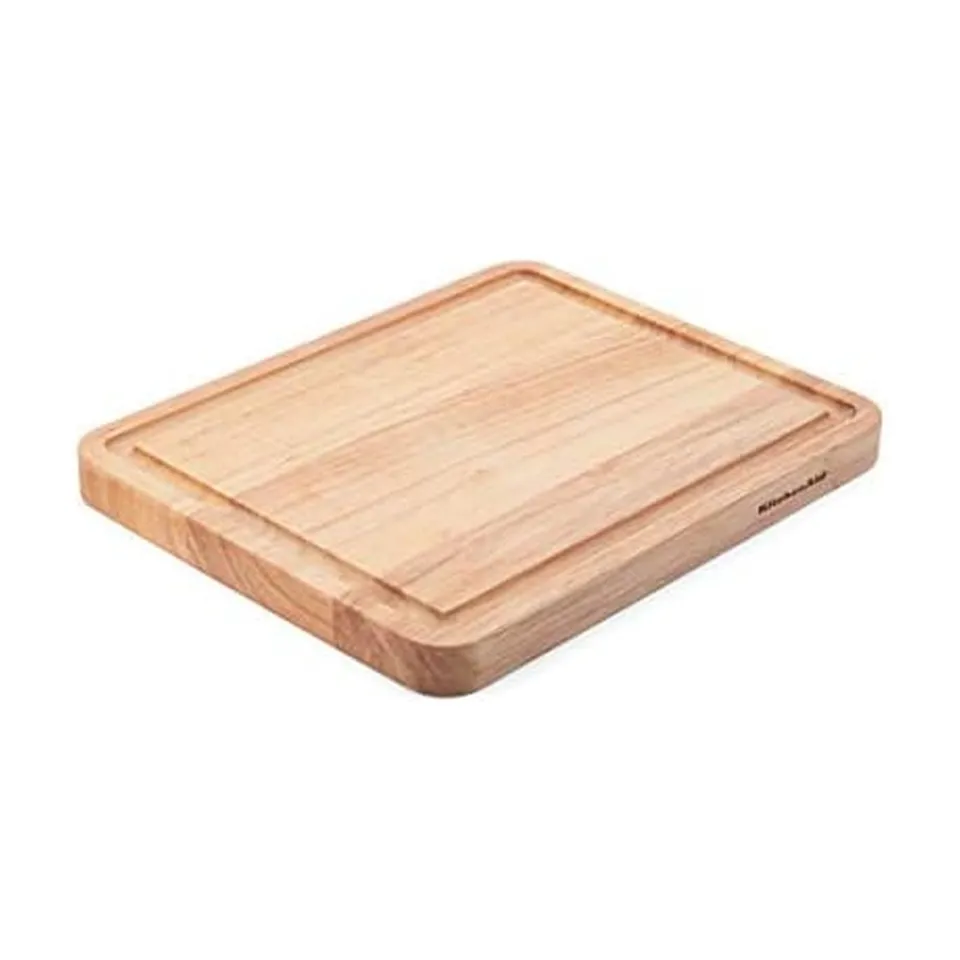kitchenaid-classic-rubberwood-cutting-board-8x10-inch-reversible-with-perimeter- image 1