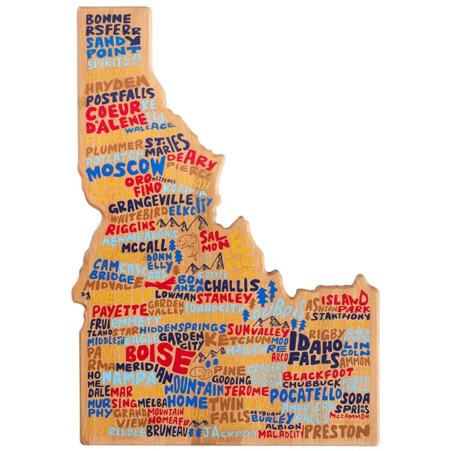 totally-bamboo-idaho-cutting-board-with-artwork-by-wander-on-words image 1