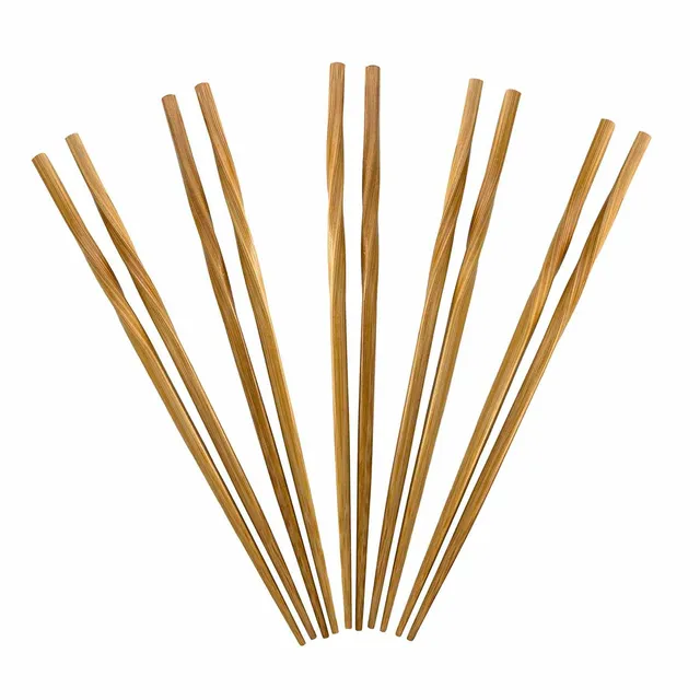 totally-bamboo-twist-reusable-bamboo-chopsticks-5-pairs image 1