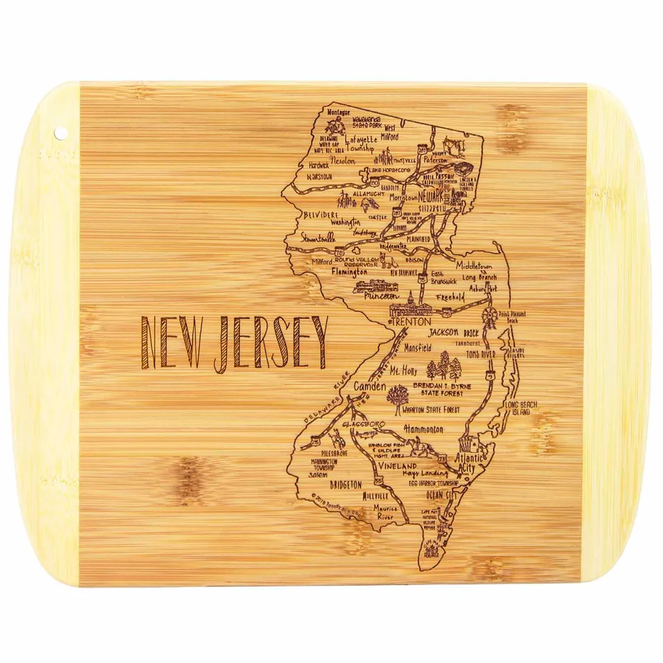 totally-bamboo-a-slice-of-life-new-jersey-cutting-board-11-x-8-75 image 1