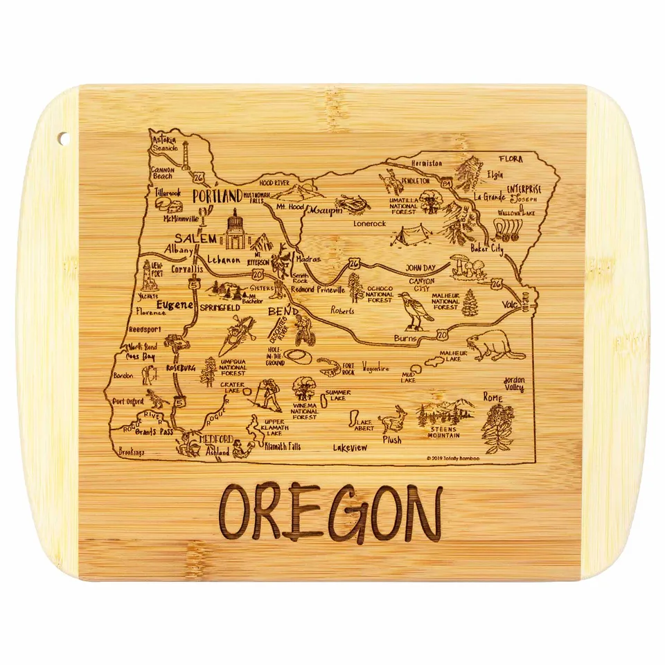 totally-bamboo-oregon-a-slice-of-life-state-shaped-cutting-board-11-x-8-75 image 1