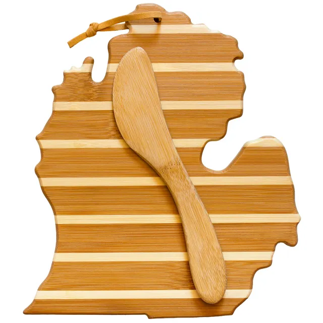 totally-bamboo-michigan-serving-board-with-spreader-knife-gift-set-bamboo-charcu image 1