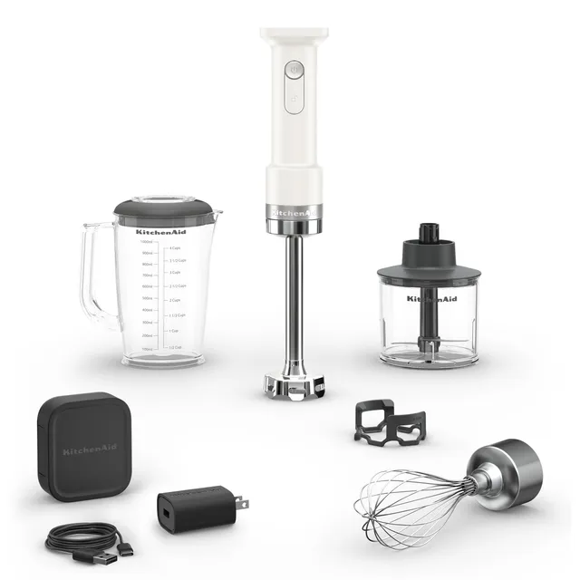 kitchenaid-go-cordless-hand-blender-with-accessories-porcelain-white-khbrv75 image 1