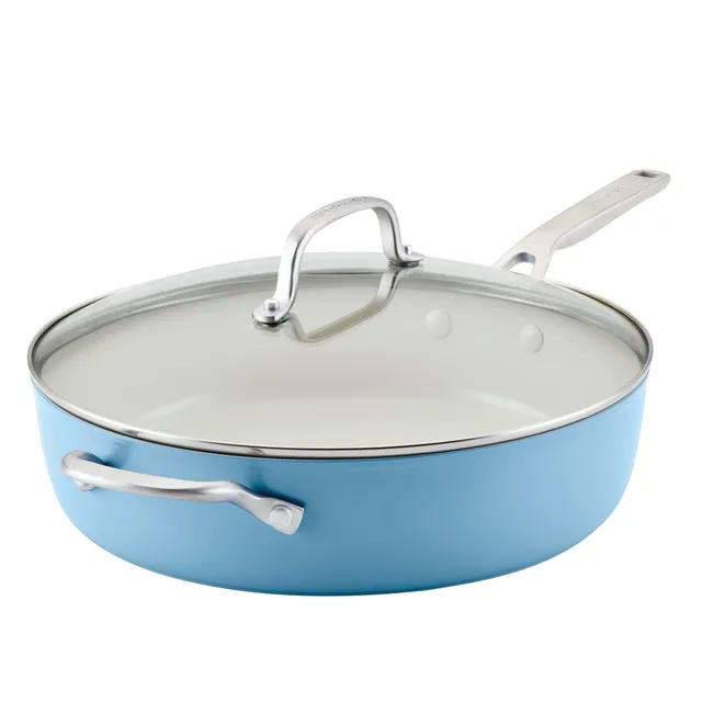 kitchenaid-hard-anodized-ceramic-nonstick-saut-pan-with-lid-5-quart-blue-velvet image 1