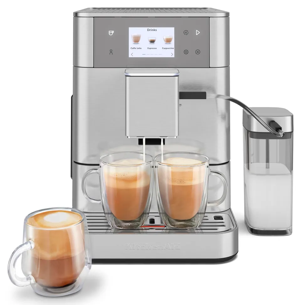 kitchenaid-fully-automatic-espresso-machine-kf7-with-milk-attachment-kes8557sx-s image 1