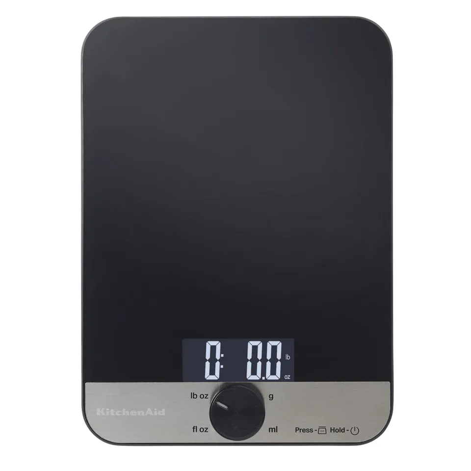kitchenaid-kq908-11-pound-glass-surface-digital-kitchen-scale-black image 1