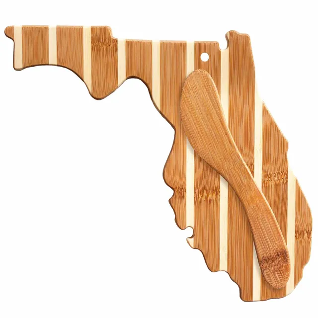 totally-bamboo-florida-serving-board-with-spreader-knife-gift-set image 1