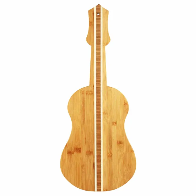totally-bamboo-ukulele-shaped-cutting-board-22-x-9-bamboo-board image 1