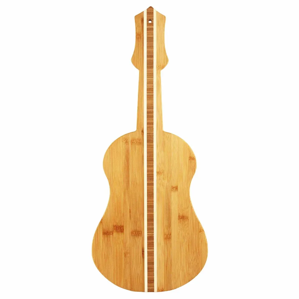 totally-bamboo-ukulele-shaped-cutting-board-22-x-9-bamboo-board image 1