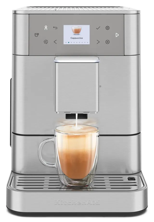 kitchenaid-fully-automatic-espresso-machine-kf6-kes8556sx-stainless-steel image 1
