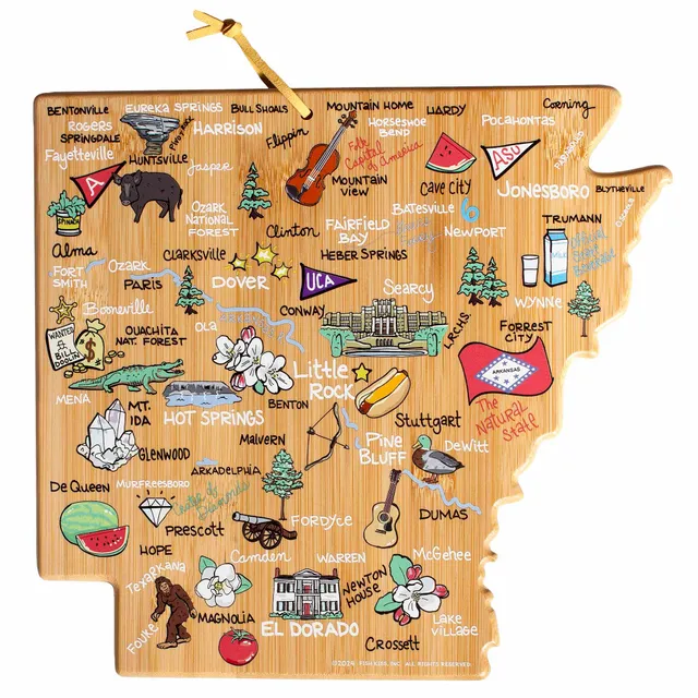 totally-bamboo-arkansas-state-shaped-cutting-board-with-fish-kiss-artwork-by-ann image 1