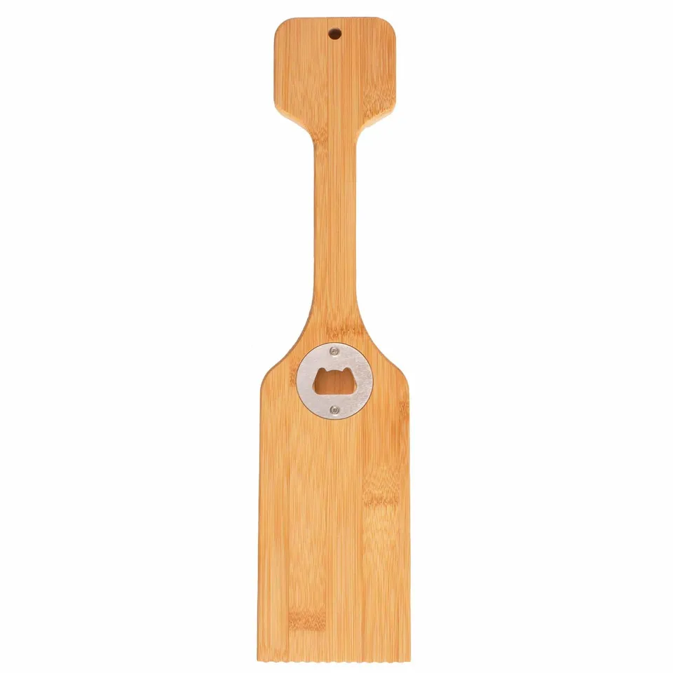 totally-bamboo-bristle-free-bbq-grill-scraper-with-bottle-opener image 1
