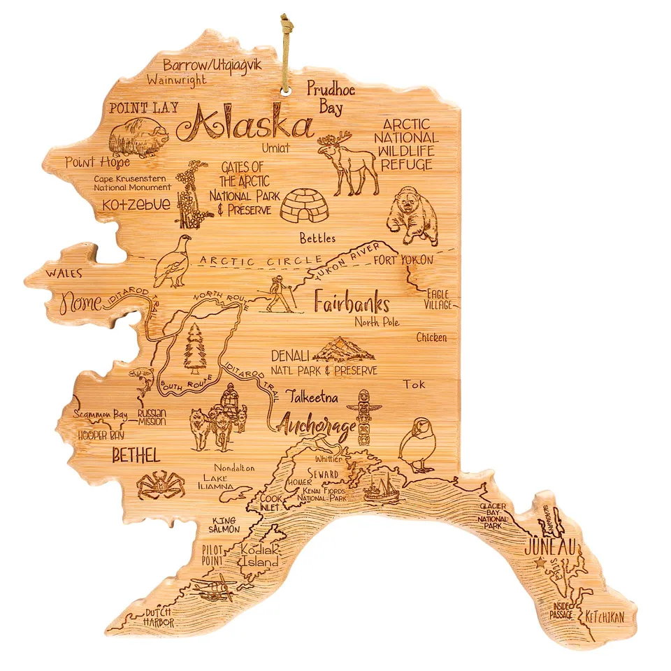totally-bamboo-destination-alaska-cutting-board-13-375-x-13-5 image 1
