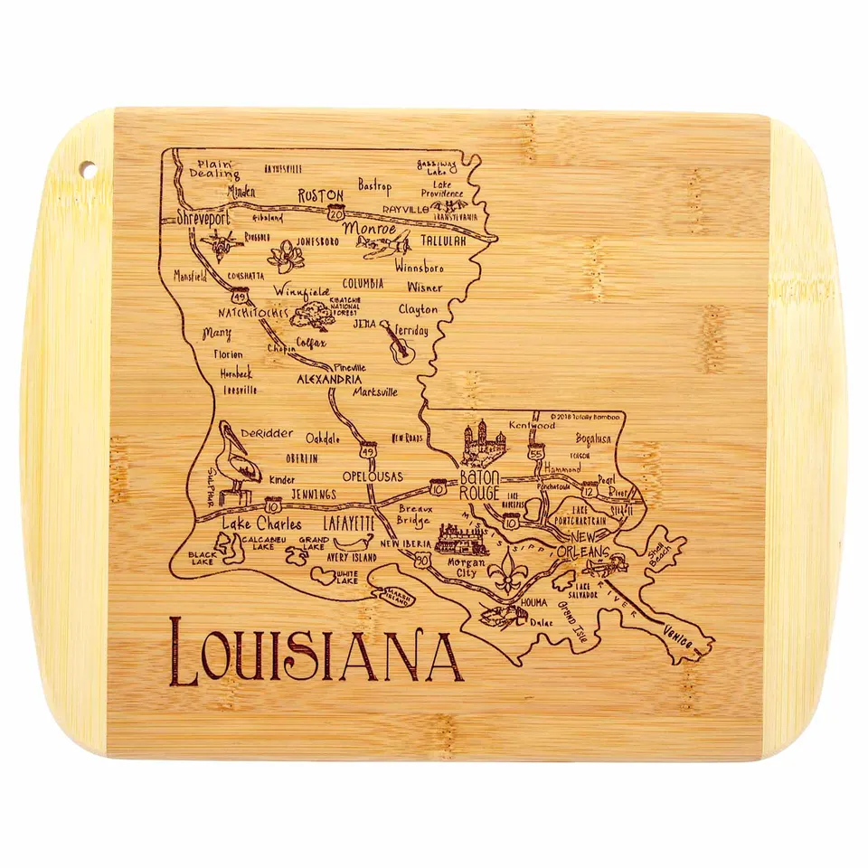 totally-bamboo-a-slice-of-life-louisiana-cutting-board-11-x-8-75-laser-engraved- image 1