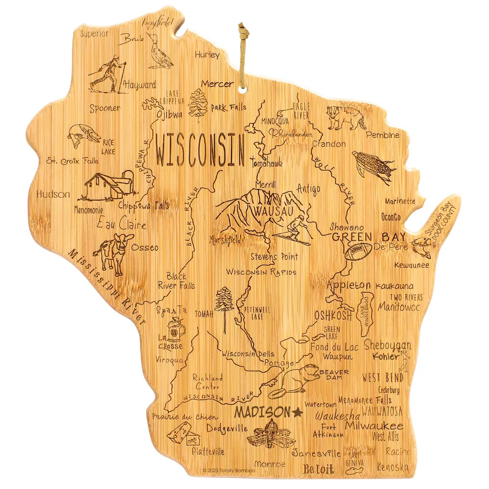 totally-bamboo-destination-wisconsin-cutting-board-12-x-13 image 1