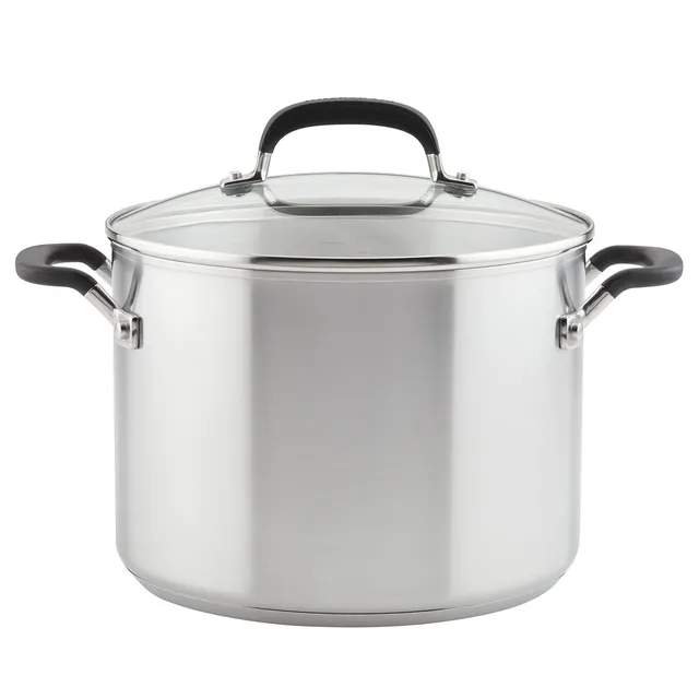 kitchenaid-stainless-steel-induction-stock-pot-with-lid-8-quart-brushed-stainles image 1