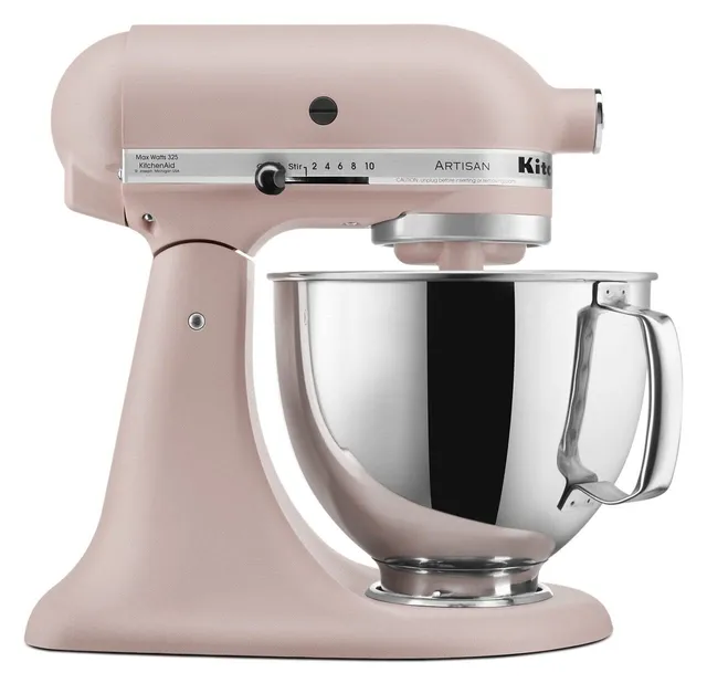 kitchenaid-artisan-series-5-quart-tilt-head-stand-mixer-ksm150ps-feather-pink image 1