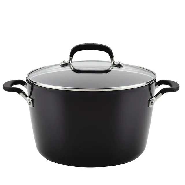 kitchenaid-hard-anodized-nonstick-stockpot-with-lid-8-quart-onyx-black image 1