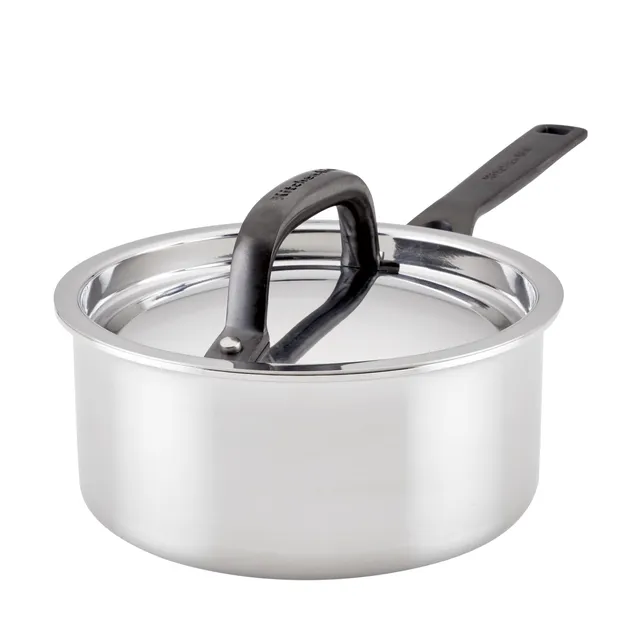 kitchenaid-5-ply-clad-stainless-steel-induction-saucepan-with-lid-1-5-quart-poli image 1