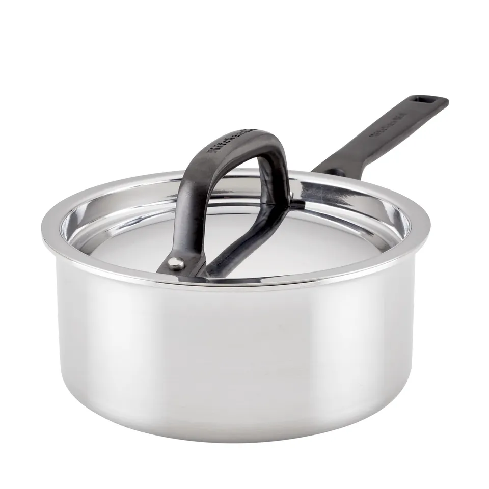 kitchenaid-5-ply-clad-stainless-steel-induction-saucepan-with-lid-1-5-quart-poli image 1