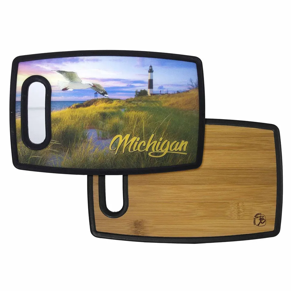 totally-bamboo-polyboo-michigan-cutting-serving-board-9-3-4-x-6-1-4 image 1