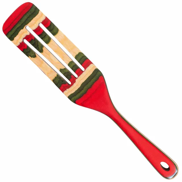 totally-bamboo-baltique-north-pole-collection-spurtle-13-red-green-birch-wood image 1