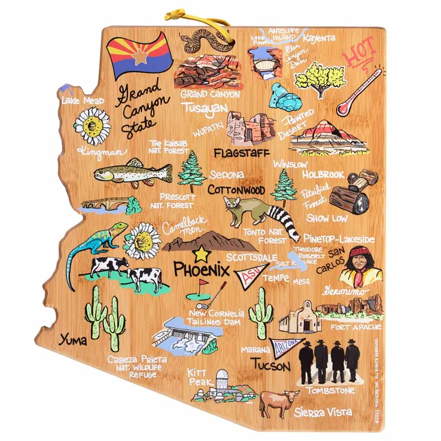 totally-bamboo-arizona-state-shaped-cutting-board-with-fish-kiss-artwork image 1