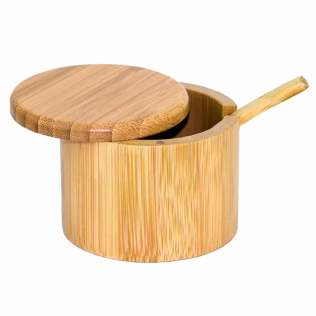 totally-bamboo-little-dipper-salt-cellar-with-salt-spoon-6-oz-capacity image 1