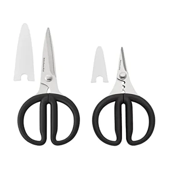 kitchenaid-stainless-steel-all-purpose-utility-and-herb-shears-set-with-soft-tou image 1