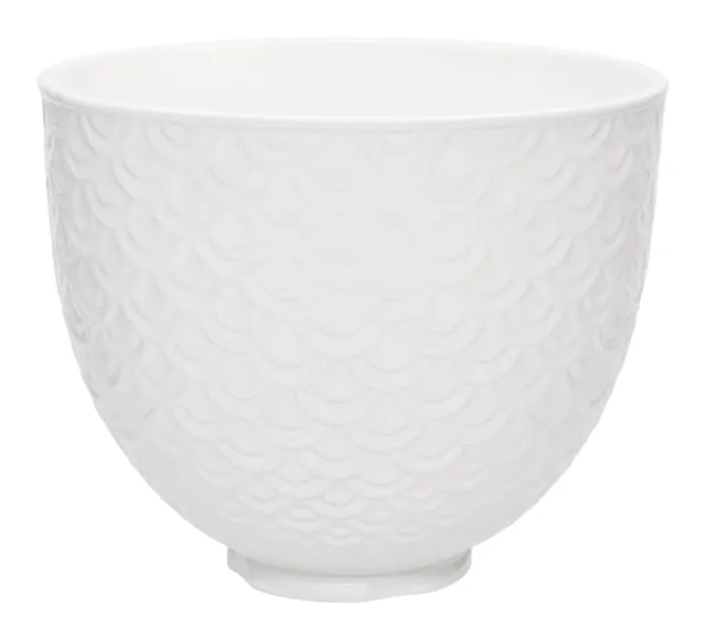 kitchenaid-5-quart-textured-ceramic-bowl-for-tilt-head-stand-mixers-white-mermai image 1