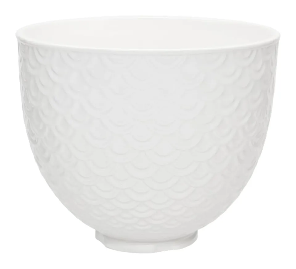 kitchenaid-5-quart-textured-ceramic-bowl-for-tilt-head-stand-mixers-white-mermai image 1