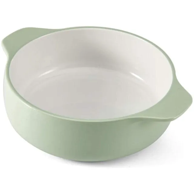 kitchenaid-vitrified-stoneware-round-casserole-baker-2-quart-pistachio image 1