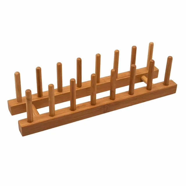 totally-bamboo-7-slot-bamboo-rack-countertop-cutting-board-organizer-drying-rack image 1
