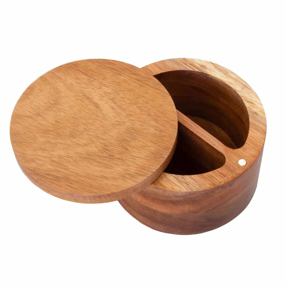 rock-branch-duet-salt-cellar-by-totally-bamboo-7-oz-acacia-wood-two-compartment image 1