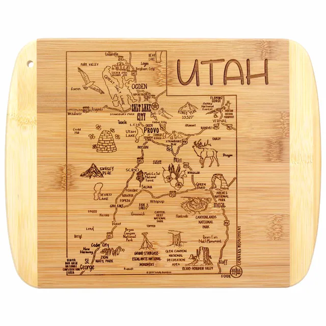 totally-bamboo-a-slice-of-life-utah-cutting-board-laser-engraved-cities-landmark image 1
