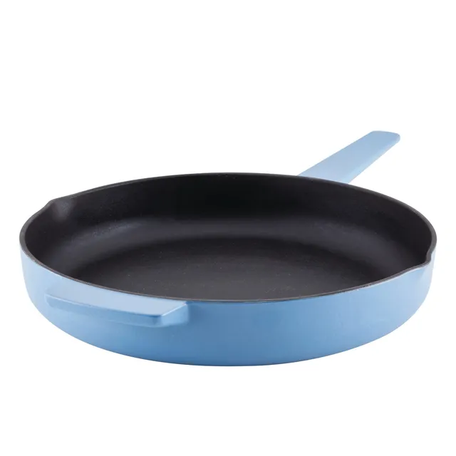kitchenaid-enameled-cast-iron-frying-pan-skillet-with-helper-handle-and-pour-spo image 1