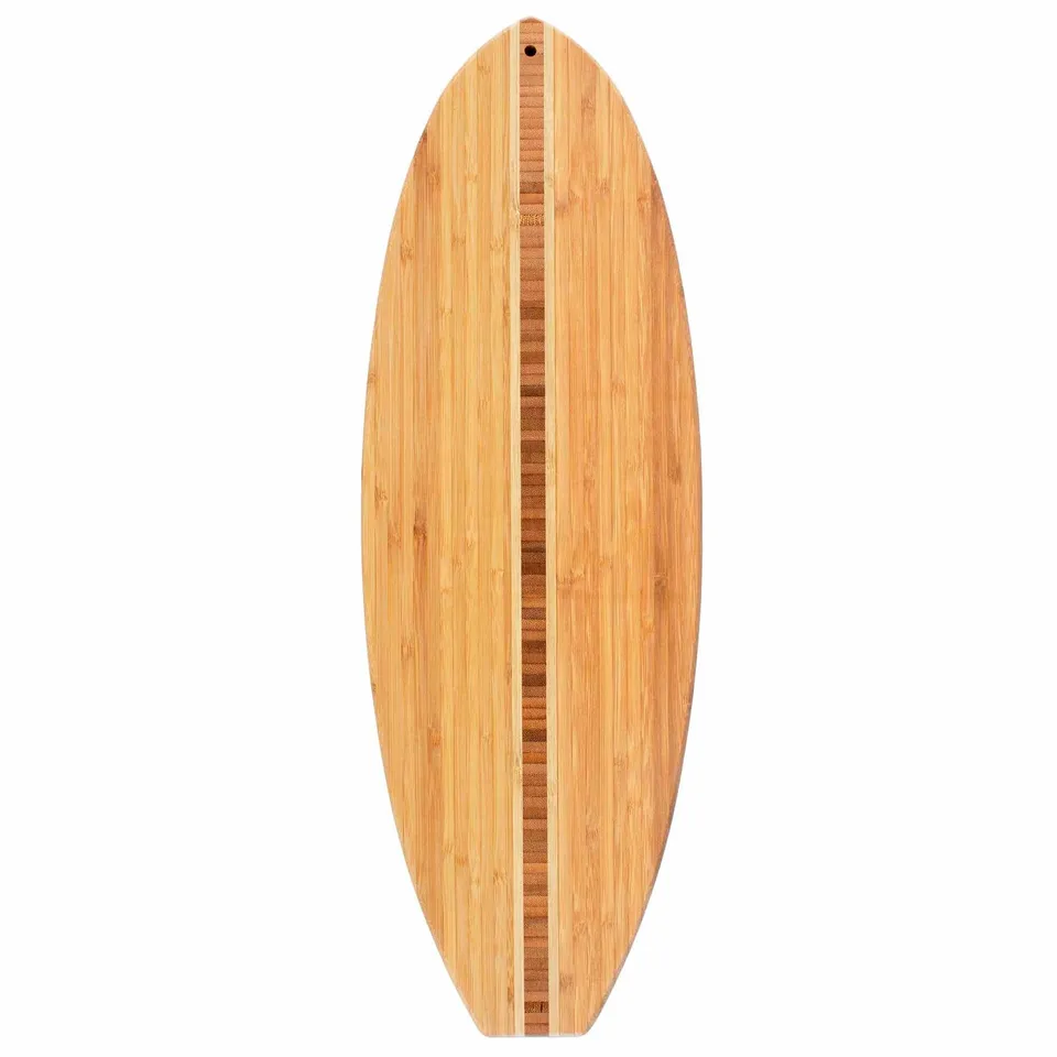totally-bamboo-surfboard-shaped-cutting-board-23-x-7-1-2-bamboo-serving-prep-boa image 1