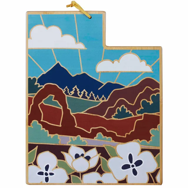 totally-bamboo-utah-cutting-board-with-artwork-by-summer-stokes image 1