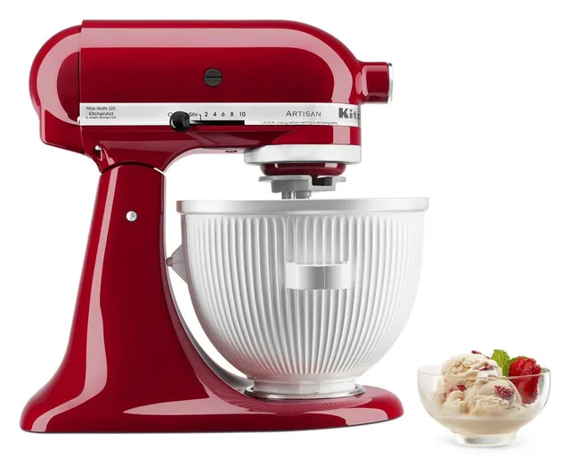 kitchenaid-ice-cream-maker-attachment-for-stand-mixer-2-quart-ksmicm-white image 1