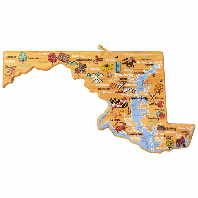 totally-bamboo-maryland-cutting-board-with-artwork-by-fish-kiss image 1