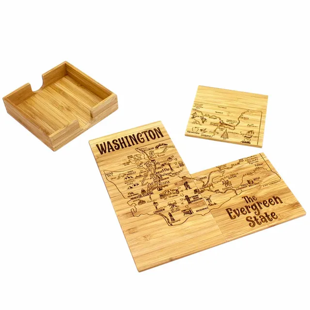 totally-bamboo-4-piece-washington-puzzle-coaster-set-with-case image 1