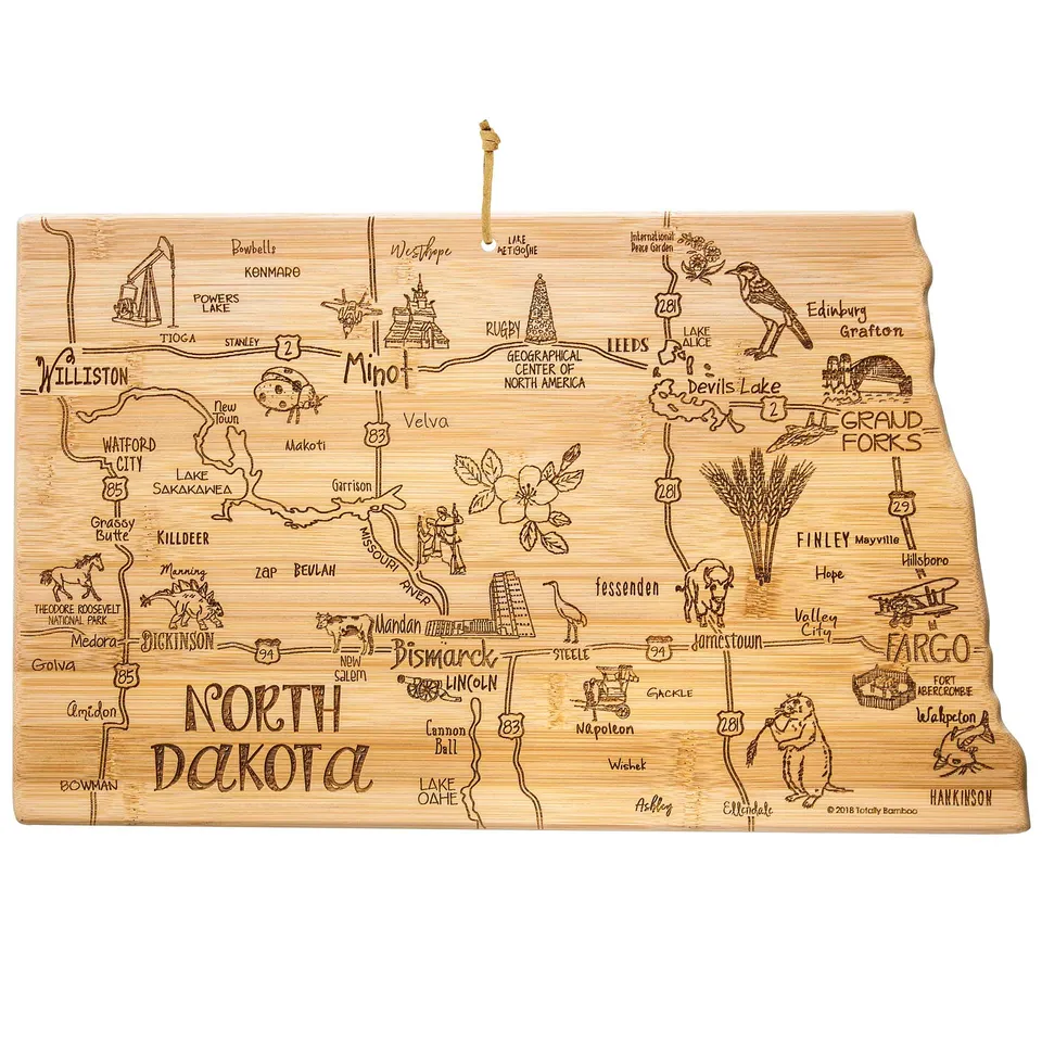 totally-bamboo-destination-north-dakota-cutting-board-9-3-4-x-16 image 1
