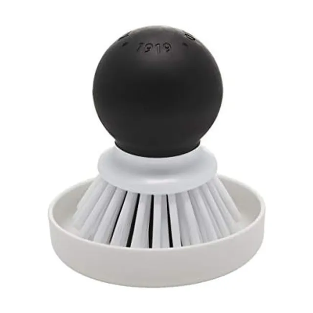 kitchenaid-palm-brush-with-dish-tray-2-piece-set-black-durable-nylon-bristles image 1