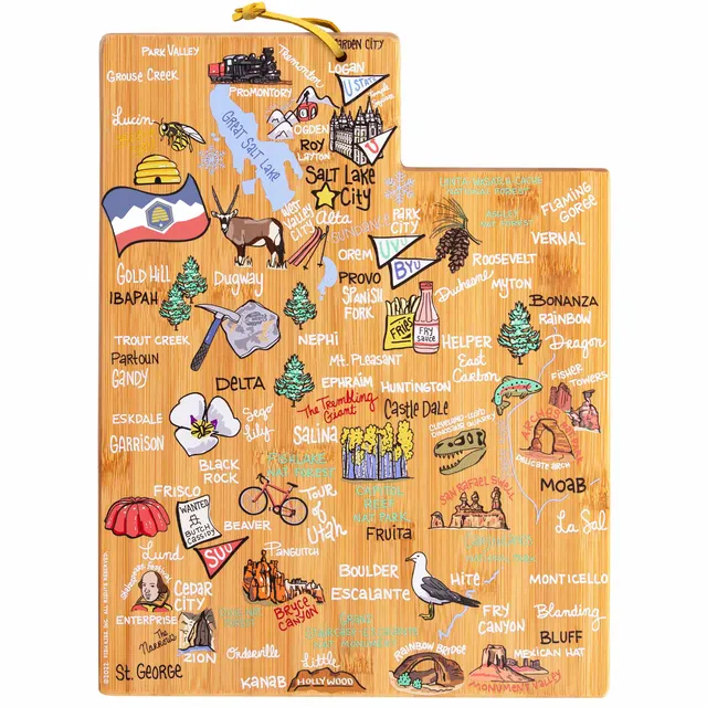 totally-bamboo-utah-cutting-board-with-artwork-by-fish-kiss image 1