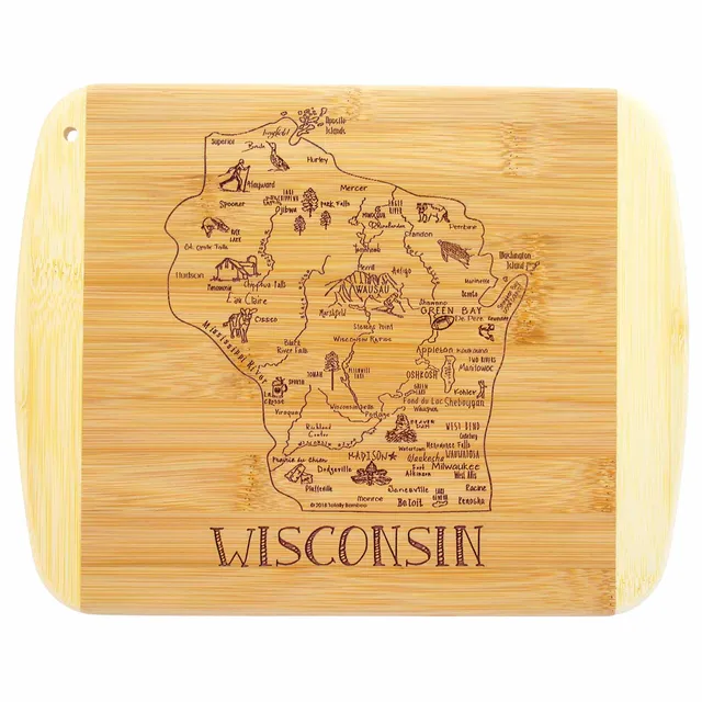 totally-bamboo-a-slice-of-life-wisconsin-cutting-board-11-x-8-3-4 image 1