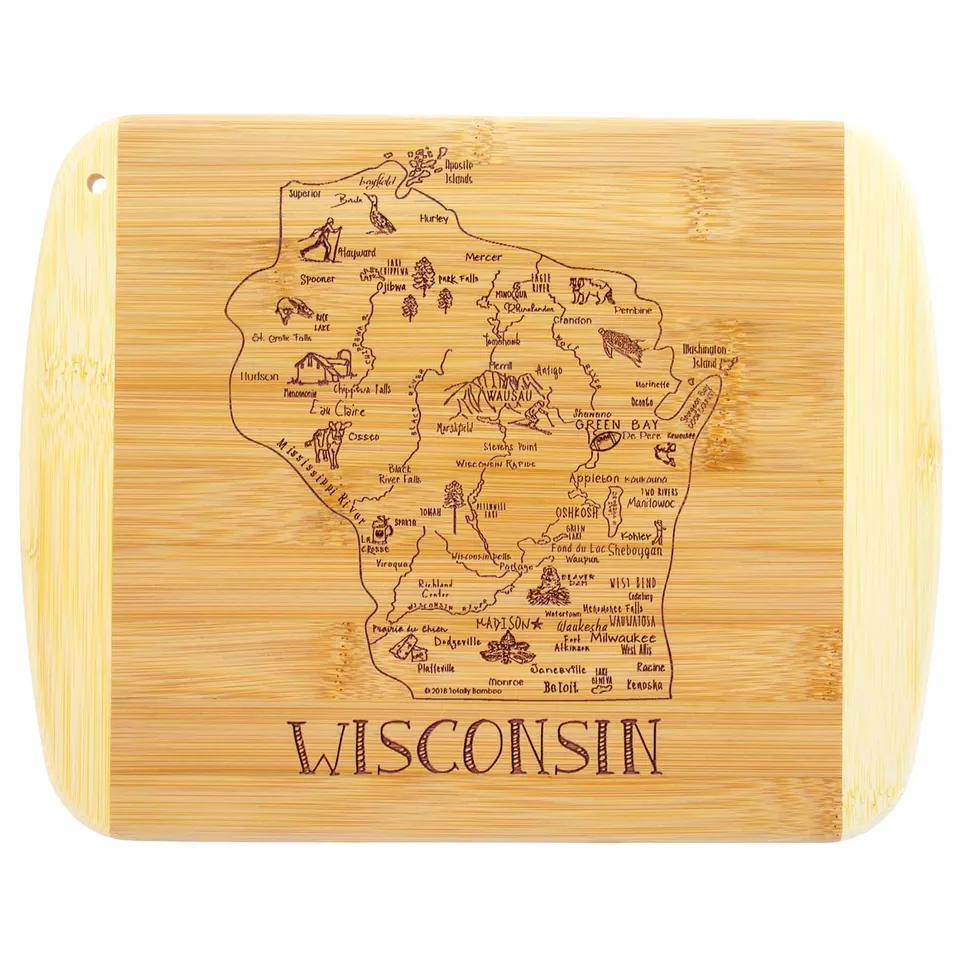 totally-bamboo-a-slice-of-life-wisconsin-cutting-board-11-x-8-3-4 image 1