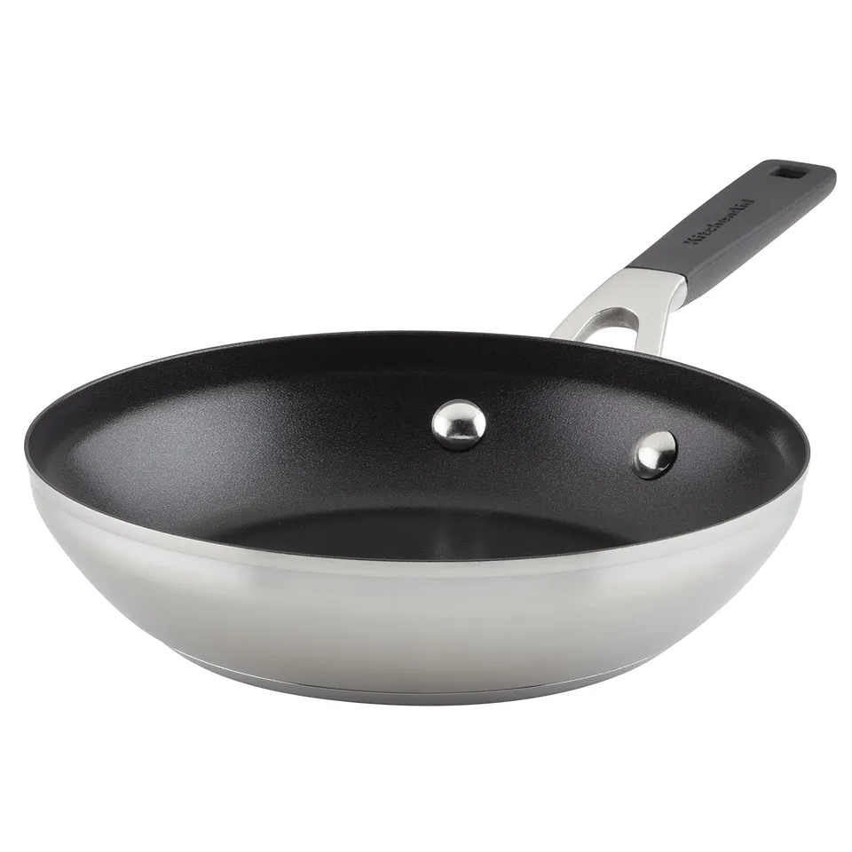 kitchenaid-71019-stainless-steel-nonstick-frying-pan-skillet-8-inch-brushed-stai image 1